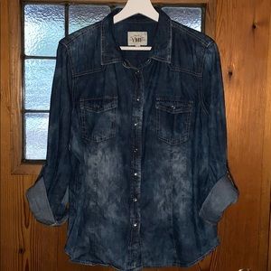 NWOT Los Angeles C.A. YMI Denim Long Sleeve Shirt